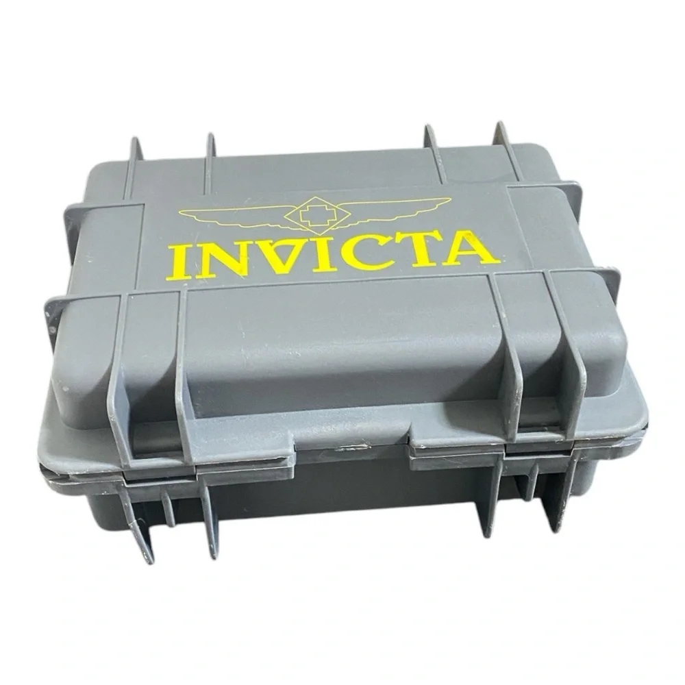 Invicta Gray and Yellow 8 Slot Dive Storage Case